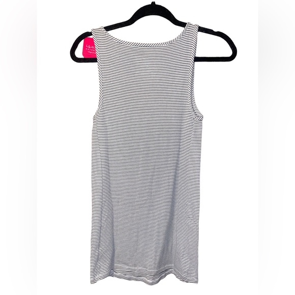 Maternity by Ingrid & Isabel Womens Sleeveless Rib Tank White/Black Stripe Med. - Picture 4 of 4